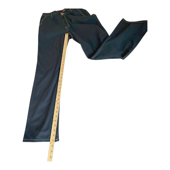 Dickies Women Work‎ Pants Navy White Stitch Size 11 / 30 Relaxed Fit 100% Cotton - Picture 4 of 7